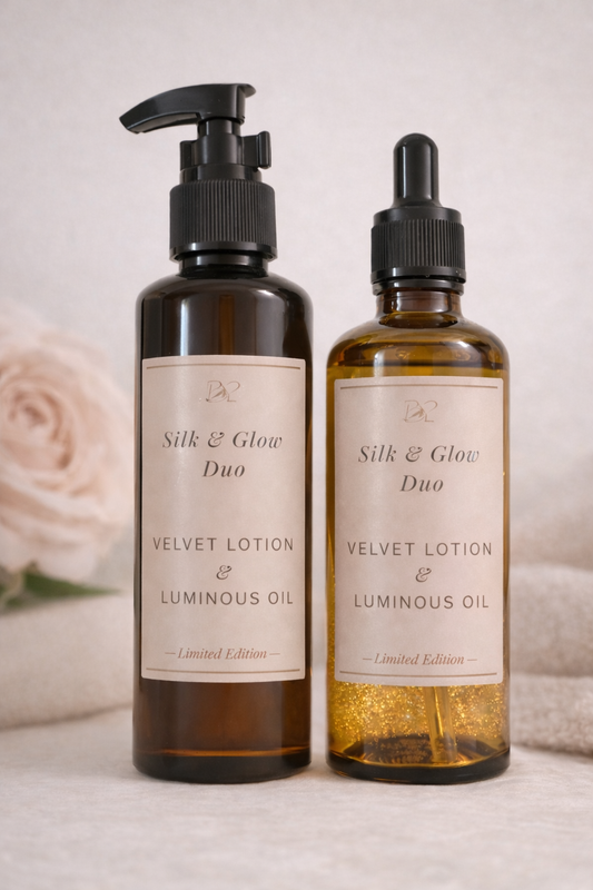Silk and Glow Duo scented with Veminine Signature
